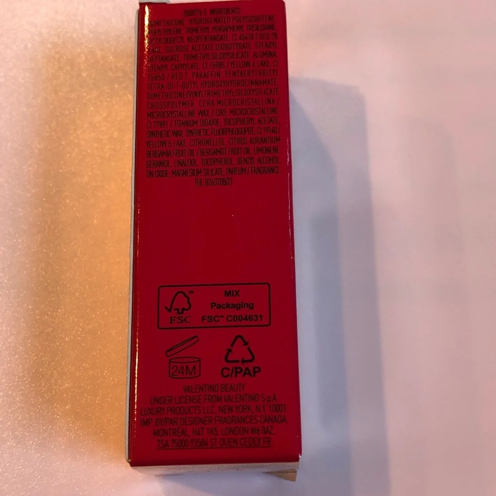 Authentic in box Valentino Rosso Satin Lip Color - Rouge Satin